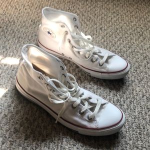 Men’s white converse high top size 11